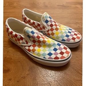Women’s Multicolored Checkered Vans Sneakers
